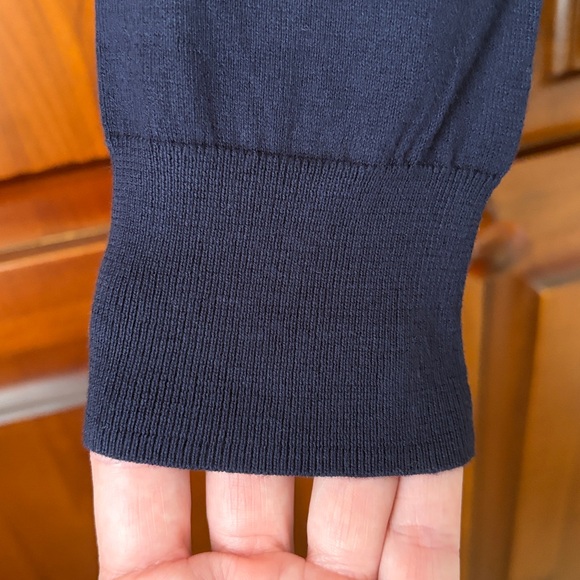 Navy Polo Ralph Lauren V-Neck Sweater - Picture 6 of 11